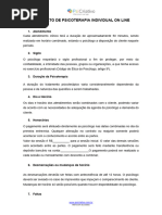 Documentos para Atendimento Online Contrato e Autorização