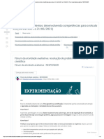 Resolução de Problemas - Desenvolvendo Competências para o Século XXI (24 - 05 - 2021 A 21 - 06 - 2021) - Fórum Da Atividade Avaliativa - RESPONDER 5