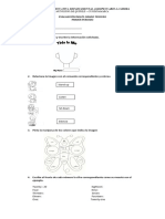 Evaluación Primer Periodo Inglés Grado Tercero