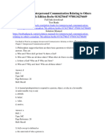 Test Bank For Interpersonal Communication Relating To Others Canadian 7Th Edition Beebe 0134276647 9780134276649 Full Chapter PDF