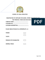 Registration of Suppliers - Councillegal Education 2023-2025