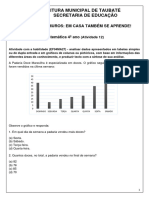 4ano MATEMüTICA Ativ12 Analisar Tabelas e Gríficos