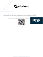 Secuencia de Ciencias Sociales Crisis Del Orden Colonial