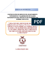 Terminos de Referencia Servicio de Topografia