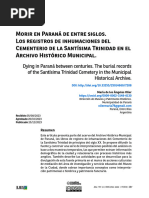 Morir en Paraná de Entresiglos - Publicación