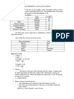 Measurement and Calculation Edited