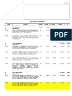 Presupuesto Casa Prototipo