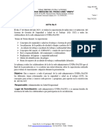 Acta de Capacitacion de Induccion SST Sede Administrativa Pasto