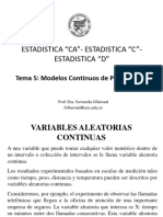 Tema 5 - Modelos Continuos de Probabilidad