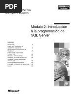 Módulo 2: Introducción A La Programación de SQL Server: Contenido