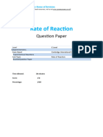 61-Rate of Reaction QP o Level - Cie - Chemistry