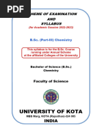 845 - B.Sc. (Part-III) Chemistry-Annual Scheme 2022-2023