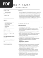 Black and White Corporate Resume