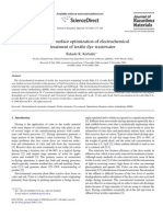 Response Surface Optimization of Electrochemical Treatment of Textile Dye Wastewater