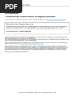 Current - Induced Skyrmion Motion On Magnetic Nanotubes