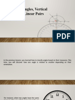 Congruent Angles, Vertical Angles, and Linear Pairs