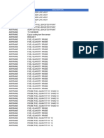 Airframe Stock List