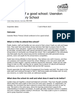 Ofsted Report March 2023 Uxendon Manor Primary