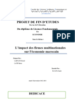 Projet de Fin D'Etudes: Du Diplôme de Licence Fondamentale