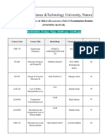 Mid Term Trimester Mid 2 Bi Semester Fall 23 Examination Routine EVE