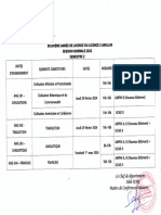 Calendrier Examen Licence 2 Semestre 2 - 2022-2023