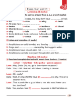 Exam 3 On Unit 2:: Listen and Circle The Correct Answer From A, B, C or D: (4 Marks)