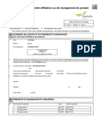 Hospitalia - Dentalia - Demande D'affiliation Ou Changement de Produit