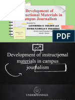 Development of Instructional Materials For Campus Journalism