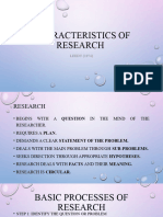 Characteristics of Research