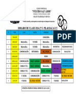 Horario de Clases 2024 2 Grado e