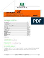 Ficha Técnica TRICEL 20 Cosmocel (México)