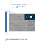 Apol 2 CÁLCULO DIFERENCIAL E INTEGRAL A VÁRIAS VARIÁVEIS-Uninter