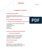 Normal Fetal Development & Growth: Obstetrics