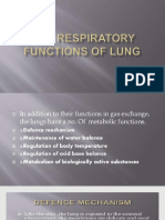 Non Respiratory Function of Lungs