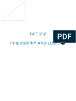 GST 212 - Philosophy and Logic