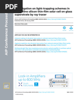 Investigation On Light-Trapping Schemes in Crystalline Silicon Thin-Film Solar Cell On Glass Superstrate by Ray Tracer