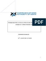 Tender Document For Supply Installation and Maintanance of Air Conditioners