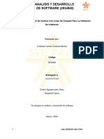 Elaboración Del Informe de Análisis Con Listas de Chequeo para La Validación de Artefactos