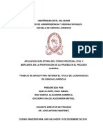 Aplicación Supletoria Del Código Procesal Civil y Mercantil en La Proposición de La Prueba en El