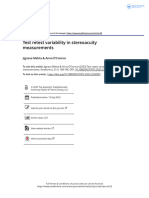 Test Retest Variability in Stereoacuity Measurements