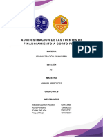 Administracion de Las Fuentes de Financiamiento A Corto Plazo. Grupo 9 Seccion z11