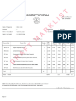 Draft Marklist: University of Kerala