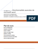 Chapitre 7 - Fonctionnalités Avancées Dans Word