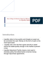 Use of Repo & Reverse Repo by RBI in Money Market As Liquidity Adjustment Facility