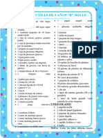 Lista de Utiles de 5 Años 2024