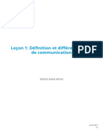 Leçon 1: Définition Et Différents Types de Communication: ZINSOU Edmé Michel