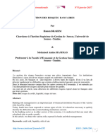 Gestion Des Risques Bancaires: Finance & Finance Internationale N°8 Janvier 2017