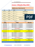 MRCEM Primary - 4 Months May 2024 - SCHEDULE - March