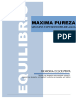 Memoria Descriptiva Maxima Pureza Modelo EQUILIBRIO