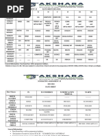 Sa II Date Sheet